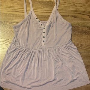 Button Down Peplum Tank